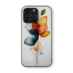Abstract Floral Bloom Glass Mobile Cover | Elegant Art iPhone Case | Premium Matte Finish