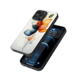 Abstract Floral Bloom Glass Mobile Cover | Elegant Art iPhone Case | Premium Matte Finish