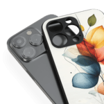 Abstract Floral Bloom Glass Mobile Cover | Elegant Art iPhone Case | Premium Matte Finish